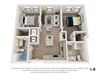 2J Floor Plan 2J Floor Plan at The Baxly, Savannah, GA, 31401